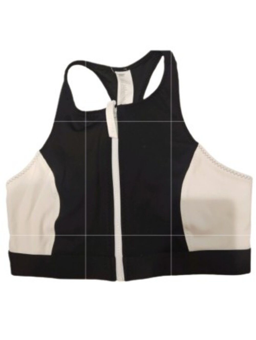Fabletics High Tide Zip-Front Swim Top | Luxe Colorblock | NWT | Medium